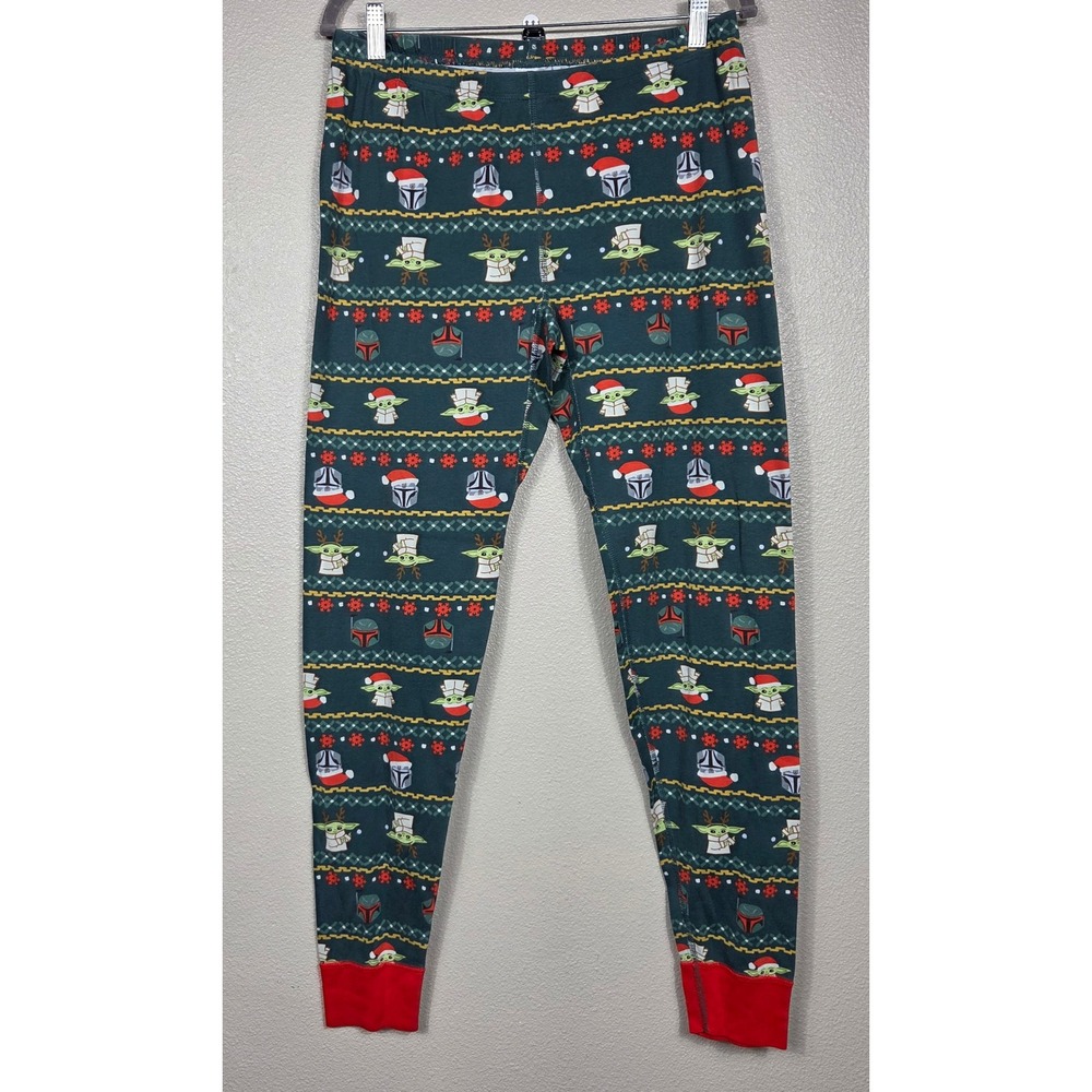 Hanna Andersson Star Wars Grogu Christmas Pajama Pants Adult L Organic Cotton
